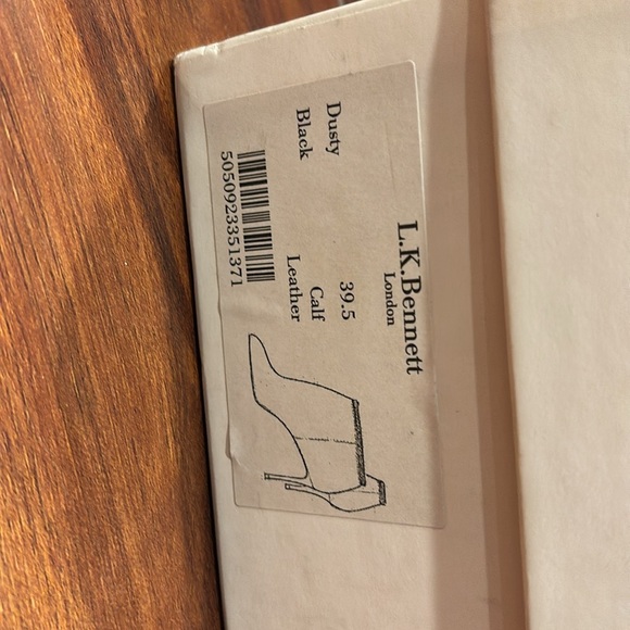 L. K. Bennett Black Leather Calf Ankle Boot 39.5 - Picture 2 of 7